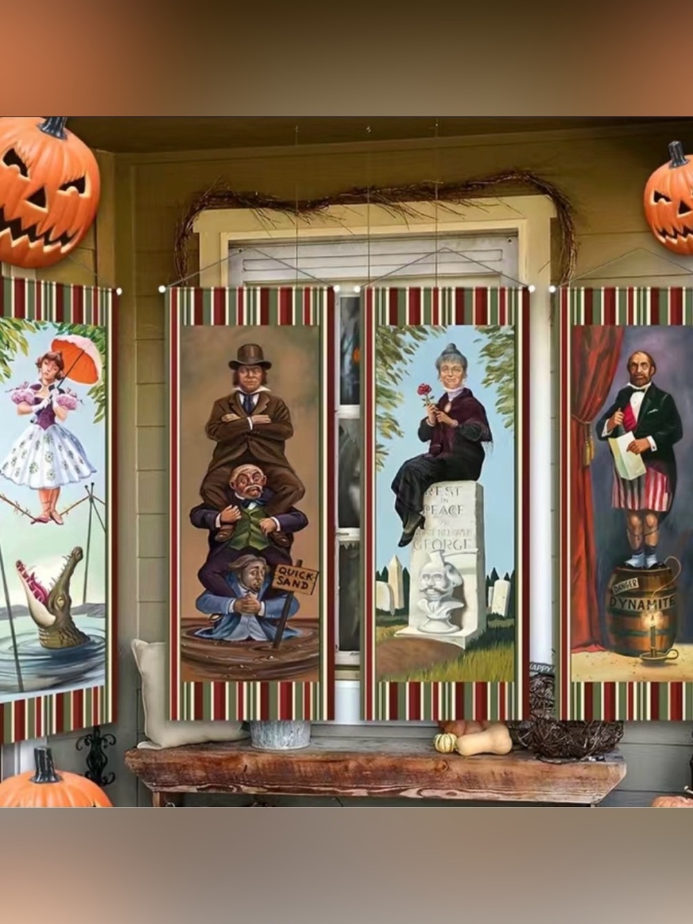 Disney Haunted Mansion wall Hanging Set of 4 Panels NEW